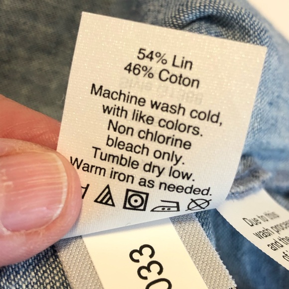 ⭐️ NWT Madewell Chambray Cold Shoulder Top Shirt SIZE XXS - Picture 11 of 12